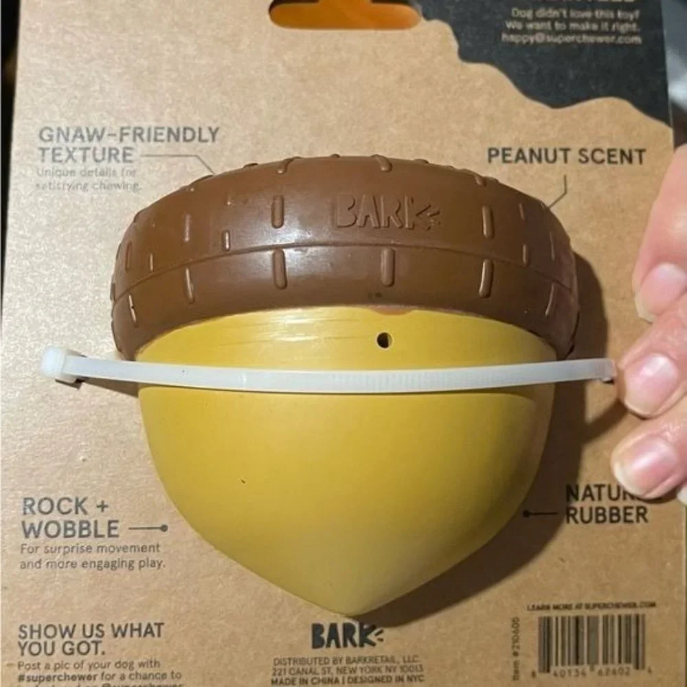 Bark Acorn Super Chewer Treat Dispenser Dog Toy Size Large 50+lb Acorncopia